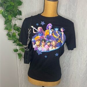 K-Pop Demon Hunters Black Tee Cotton Blend